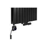 Grzejnik dekoracyjny hybrydowy Judy JD2E 1600x590 czarny TANGO