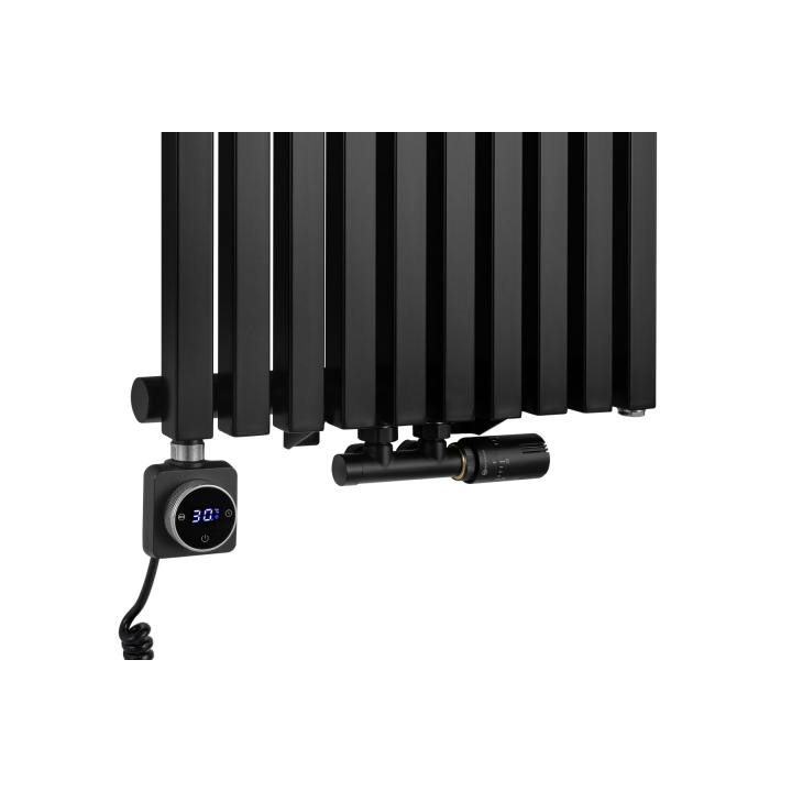 Grzejnik dekoracyjny hybrydowy Nomad ND1E 1800x450 czarny SQUARE