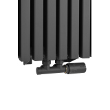 Grzejnik dekoracyjny hybrydowy Nomad ND2E 1800x540 grafit SQUARE