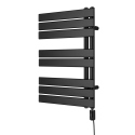 Grzejnik łazienkowy elektryczny UCA 700x500 czarny, grzałka z prawej strony