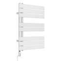 Grzejnik łazienkowy elektryczny UCA 700x500 biały, grzałka z lewej strony