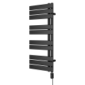 Grzejnik łazienkowy elektryczny UCA 911x400 czarny, grzałka z prawej strony