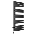 Grzejnik łazienkowy elektryczny UCA 1122x500 czarny, grzałka z lewej strony