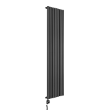 Grzejnik dekoracyjny elektryczny Nomad ND1E 1800x450 grafit, grzałka z lewej strony