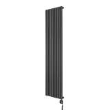 Grzejnik dekoracyjny elektryczny Nomad ND1E 1800x450 grafit, grzałka z prawej strony
