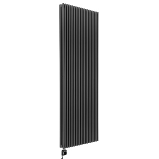 Grzejnik dekoracyjny elektryczny Edo ED2E 1800x620 grafit, grzałka z lewej strony