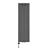 Grzejnik dekoracyjny elektryczny Judy JD2E 1600x472 grafit, grzałka z lewej strony