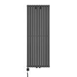 Grzejnik dekoracyjny elektryczny Judy JD2E 1600x590 grafit, grzałka z lewej strony