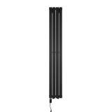 Grzejnik dekoracyjny elektryczny Judy JD2E 1600x236 czarny, grzałka z lewej strony