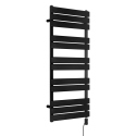 Grzejnik łazienkowy elektryczny UCS 1122x500 czarny, grzałka z prawej strony