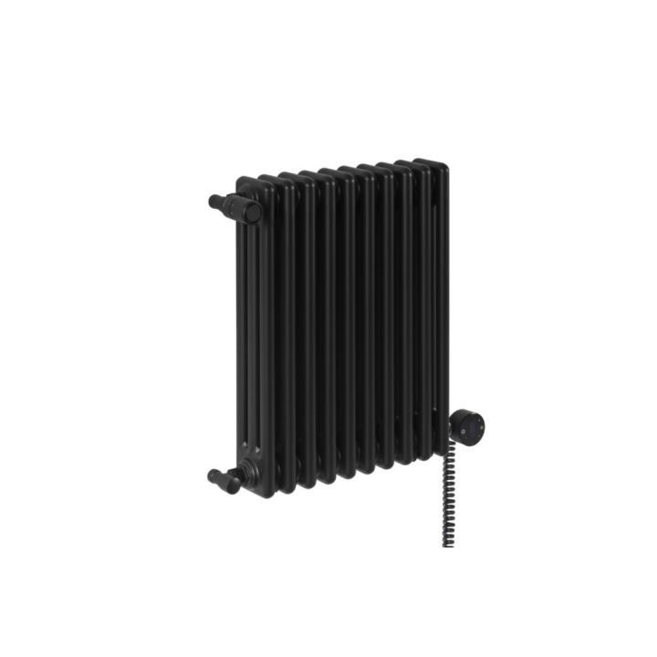 Grzejnik żeberkowy poziomy retro Column Line CL2E-575x470-B500 czarny