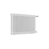 Grzejnik żeberkowy poziomy retro Column Line CL3E-575x920-B500 biały