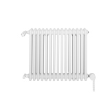 Grzejnik żeberkowy poziomy retro Column Line CL3E-575x695-B500 biały