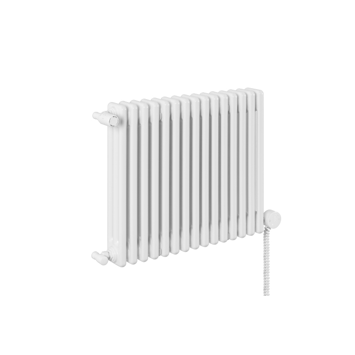 Grzejnik żeberkowy poziomy retro Column Line CL3E-575x695-B500 biały