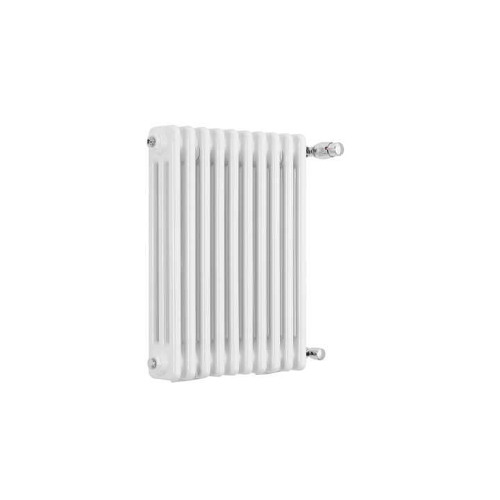Grzejnik żeberkowy poziomy retro Column Line CL3E-575x470-B500 biały