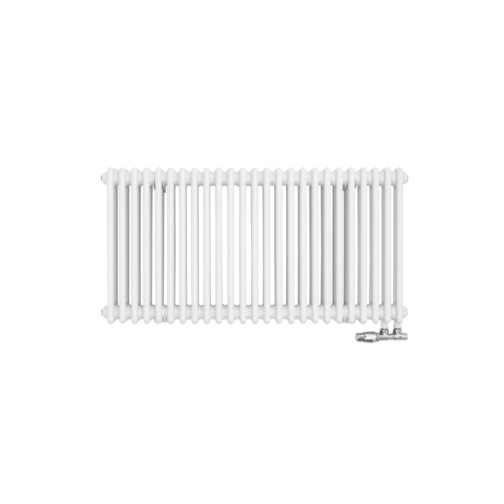Grzejnik żeberkowy poziomy retro Column Line CL3E-575x1145-D50L/P biały