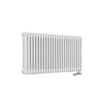 Grzejnik żeberkowy poziomy retro Column Line CL3E-575x1145-D50L/P biały