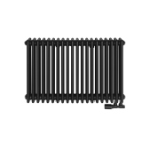 Grzejnik żeberkowy poziomy retro Column Line CL3E-575x920-D50L/P czarny