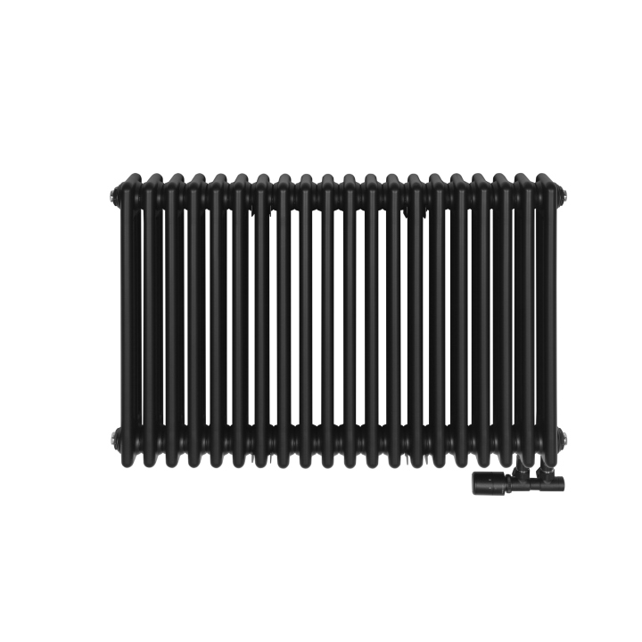 Grzejnik żeberkowy poziomy retro Column Line CL3E-575x920-D50L/P czarny