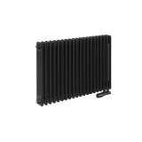 Grzejnik żeberkowy poziomy retro Column Line CL3E-575x920-D50L/P czarny