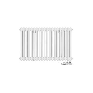 Grzejnik żeberkowy poziomy retro Column Line CL3E-575x920-D50L/P biały