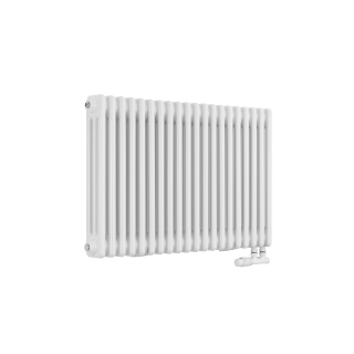 Grzejnik żeberkowy poziomy retro Column Line CL3E-575x920-D50L/P biały
