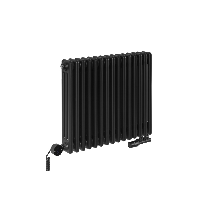 Grzejnik żeberkowy poziomy retro Column Line CL3E-575x695-D50L/P czarny