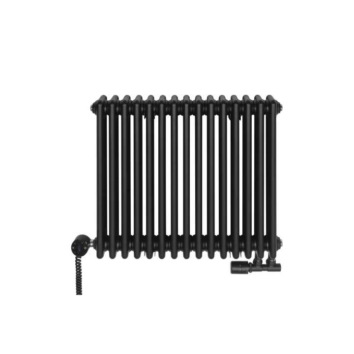 Grzejnik żeberkowy poziomy retro Column Line CL3E-575x695-D50L/P czarny