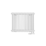 Grzejnik żeberkowy poziomy retro Column Line CL3E-575x695-D50L/P biały