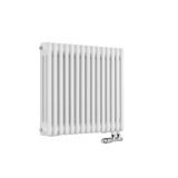 Grzejnik żeberkowy poziomy retro Column Line CL3E-575x695-D50L/P biały