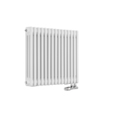 Grzejnik żeberkowy poziomy retro Column Line CL3E-575x695-D50L/P biały