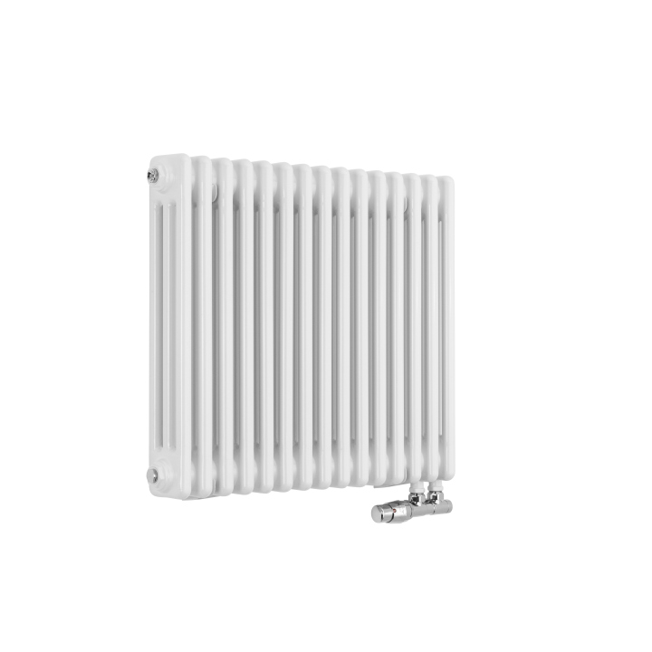 Grzejnik żeberkowy poziomy retro Column Line CL3E-575x695-D50L/P biały