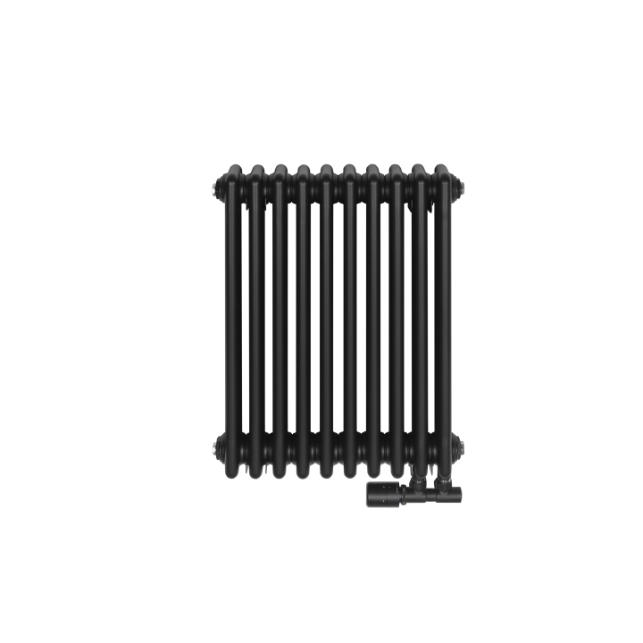 Grzejnik żeberkowy poziomy retro Column Line CL3E-575x470-D50L/P czarny