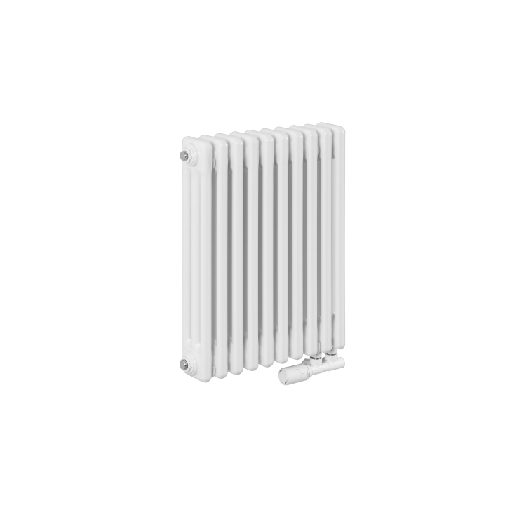 Grzejnik żeberkowy poziomy retro Column Line CL3E-575x470-D50L/P biały