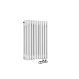 Grzejnik żeberkowy poziomy retro Column Line CL3E-575x470-D50L/P biały