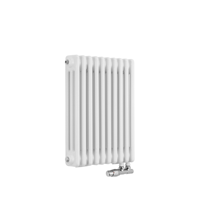 Grzejnik żeberkowy poziomy retro Column Line CL3E-575x470-D50L/P biały