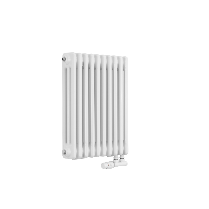 Grzejnik żeberkowy poziomy retro Column Line CL3E-575x470-D50L/P biały