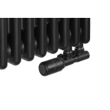 Grzejnik żeberkowy poziomy retro Column Line CL3E-575x1145-D50L/P czarny