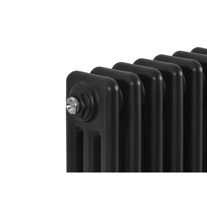 Grzejnik żeberkowy poziomy retro Column Line CL3E-575x1145-D50L/P czarny