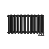 Grzejnik żeberkowy poziomy retro Column Line CL3E-575x1145-D50L/P czarny