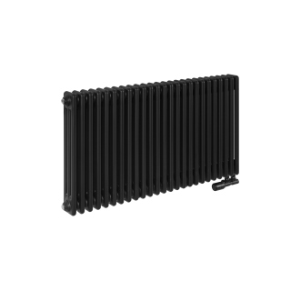 Grzejnik żeberkowy poziomy retro Column Line CL3E-575x1145-D50L/P czarny