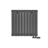 Grzejnik dekoracyjny poziomy Wanted WD2E 600x612 grafit