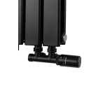 Grzejnik dekoracyjny poziomy Wanted WD2E 600x612 czarny