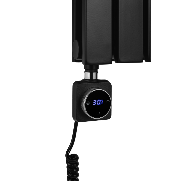 Grzejnik dekoracyjny elektryczny Judy JD2E 1600x590 czarny, grzałka z lewej strony